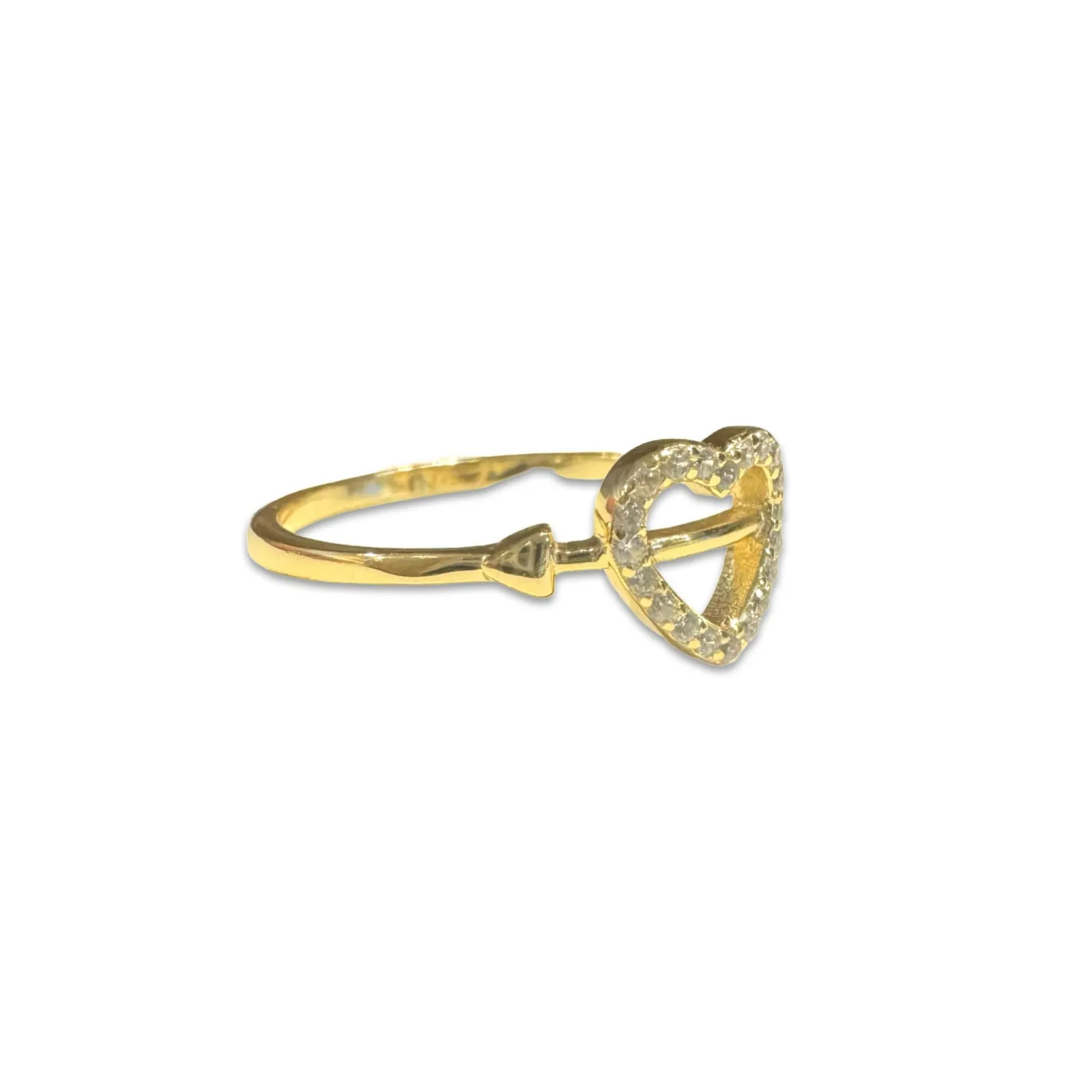 Heart Arrow Sparkle Ring