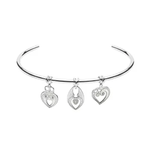 Hearts Triple Charm Choker