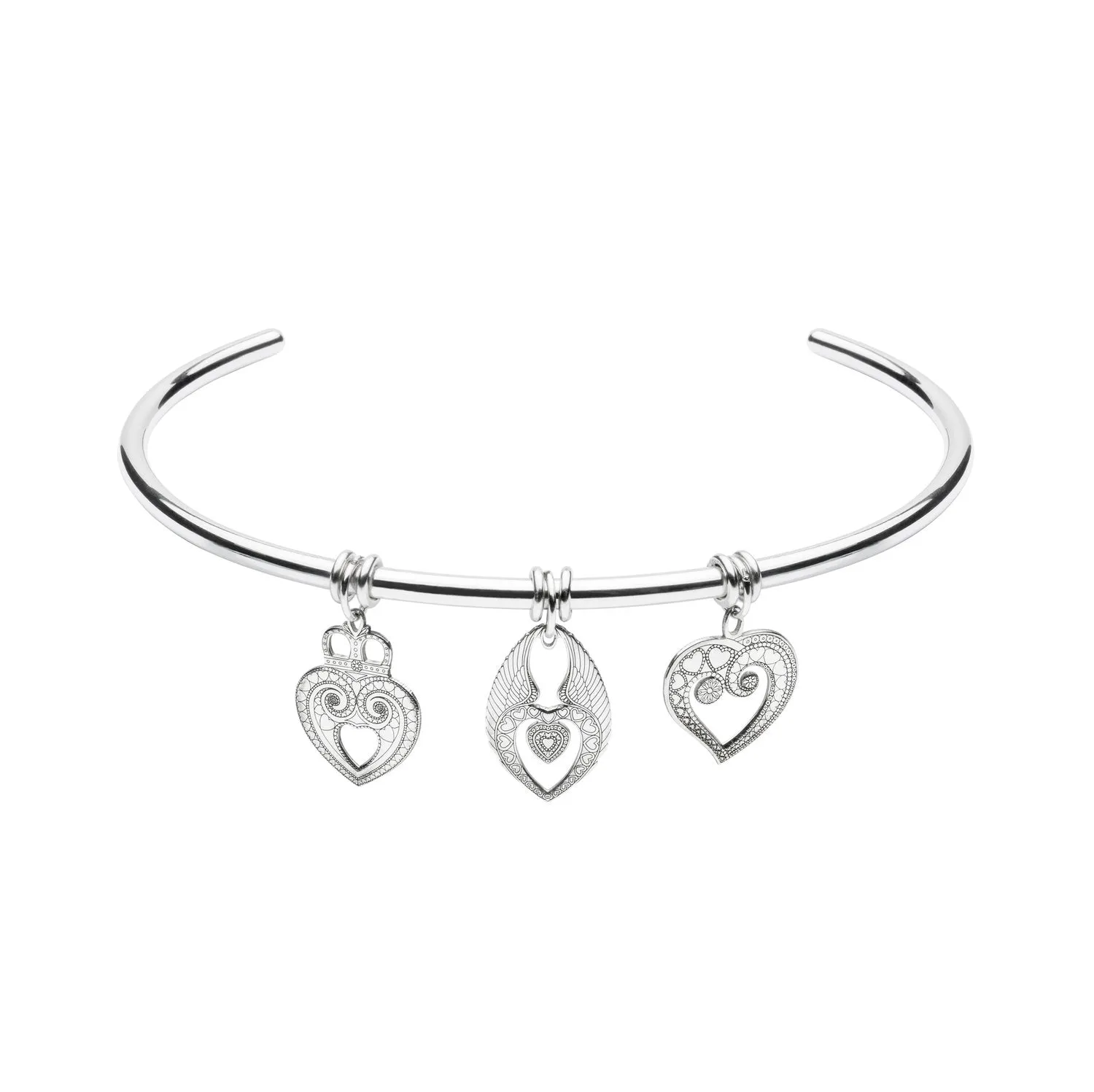 Hearts Triple Charm Choker