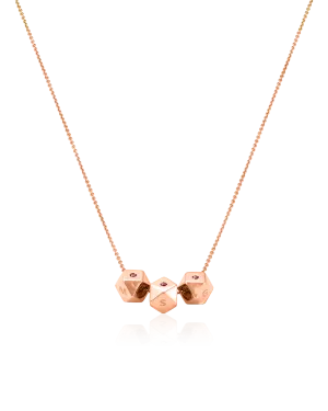 Hedra Necklace - 18K Rose Vermeil