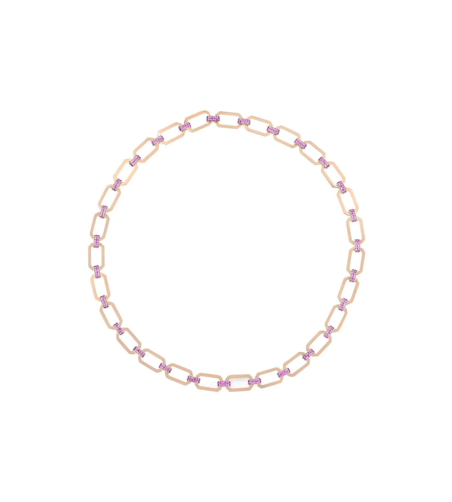 HEXA PINK CHAIN NECKLACE