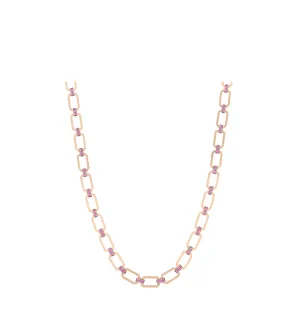 HEXA PINK CHAIN NECKLACE