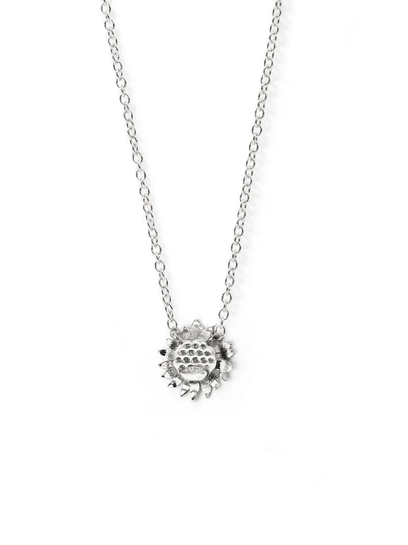 Hope Sunflower Pavé Necklace