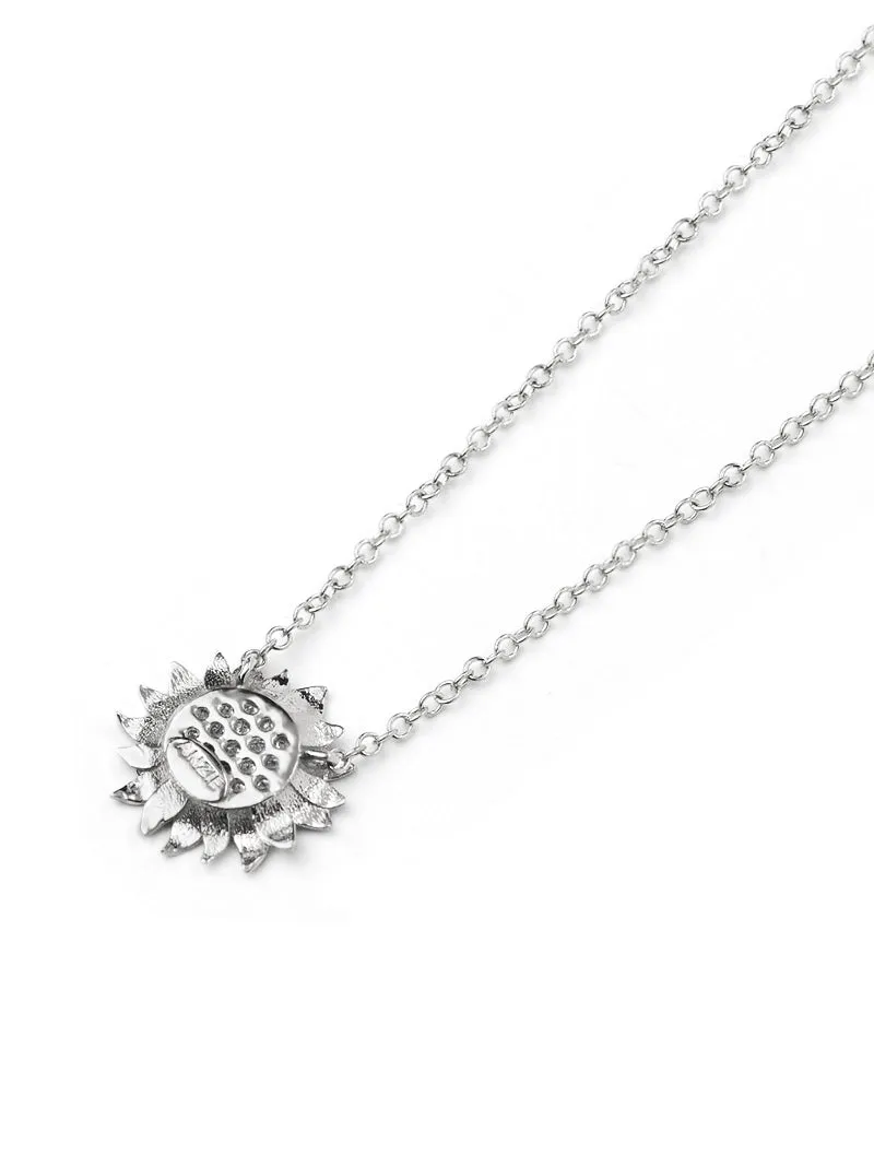 Hope Sunflower Pavé Necklace