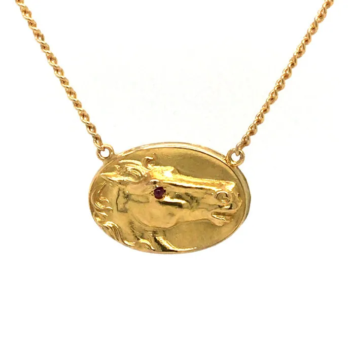 Horse Head Pendant Necklace