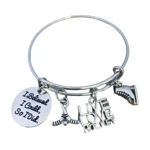 Ice Hockey Bracelet with an Inspirational Charm