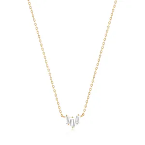 Jaci | Baguette White Sapphire Necklace