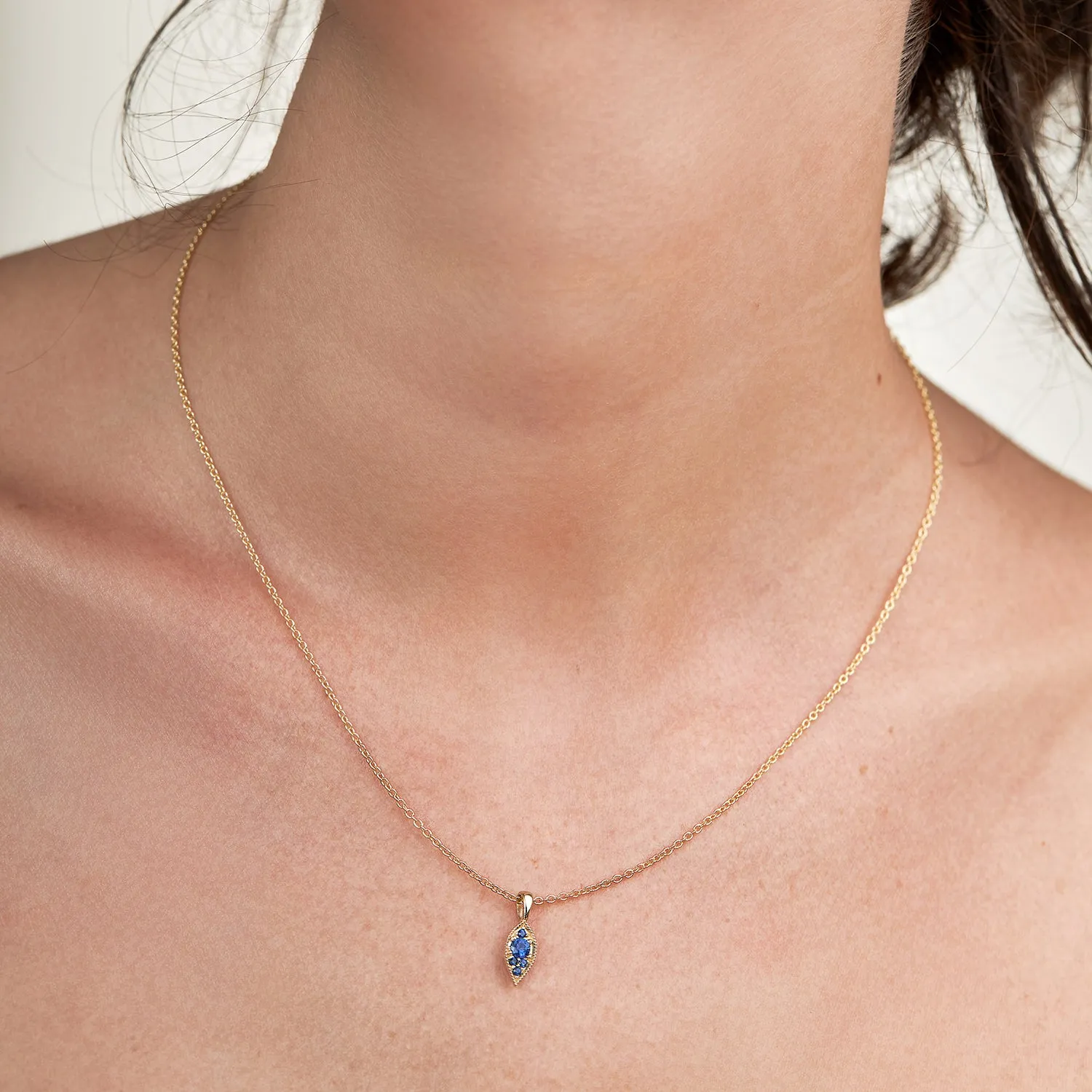 Jane Gold Necklace Sapphire