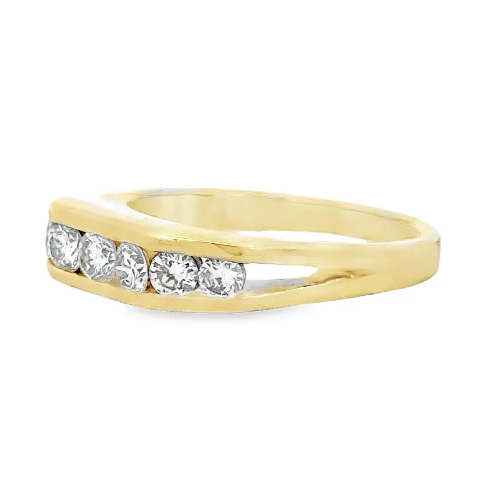 Kirkland Jewelry Estate | 14K Yellow Gold Channel Set Diamond Band