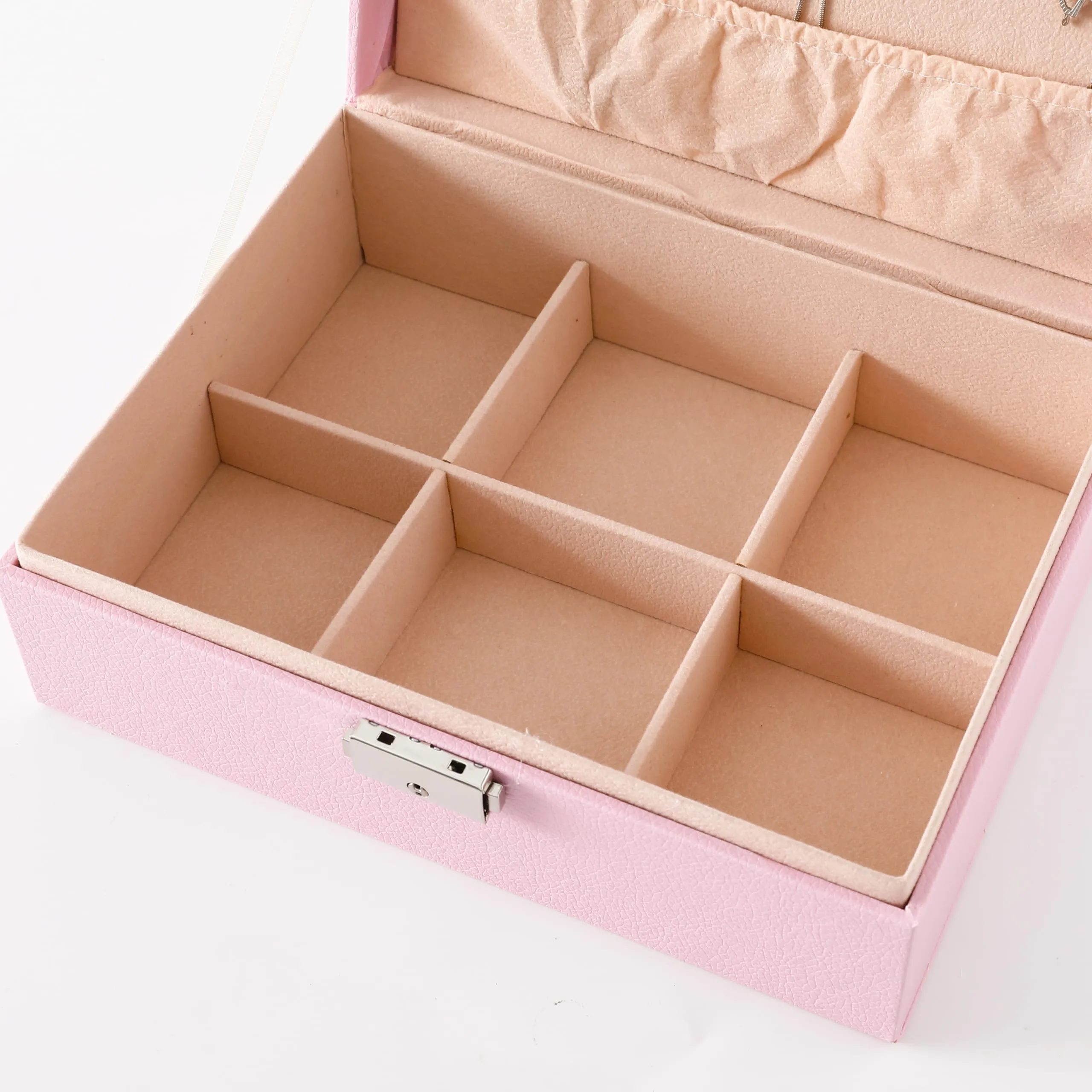 Kuber Industries Pack of 5 Mini Jewelry Box | Travel Jewellery Organizer Storage Box | Portable Case for Rings Earrings| Portable Jewelry Organizer | Proposal Gifts for Women Girl |YXX-026 | Pink