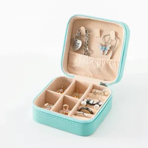 Kuber Industries Pack of 6 Mini Jewelry Box | Travel Jewellery Organizer Storage Box | Portable Case for Rings Earrings| Portable Jewelry Organizer | Proposal Gifts for Women Girl |YXX-023BL | Blue