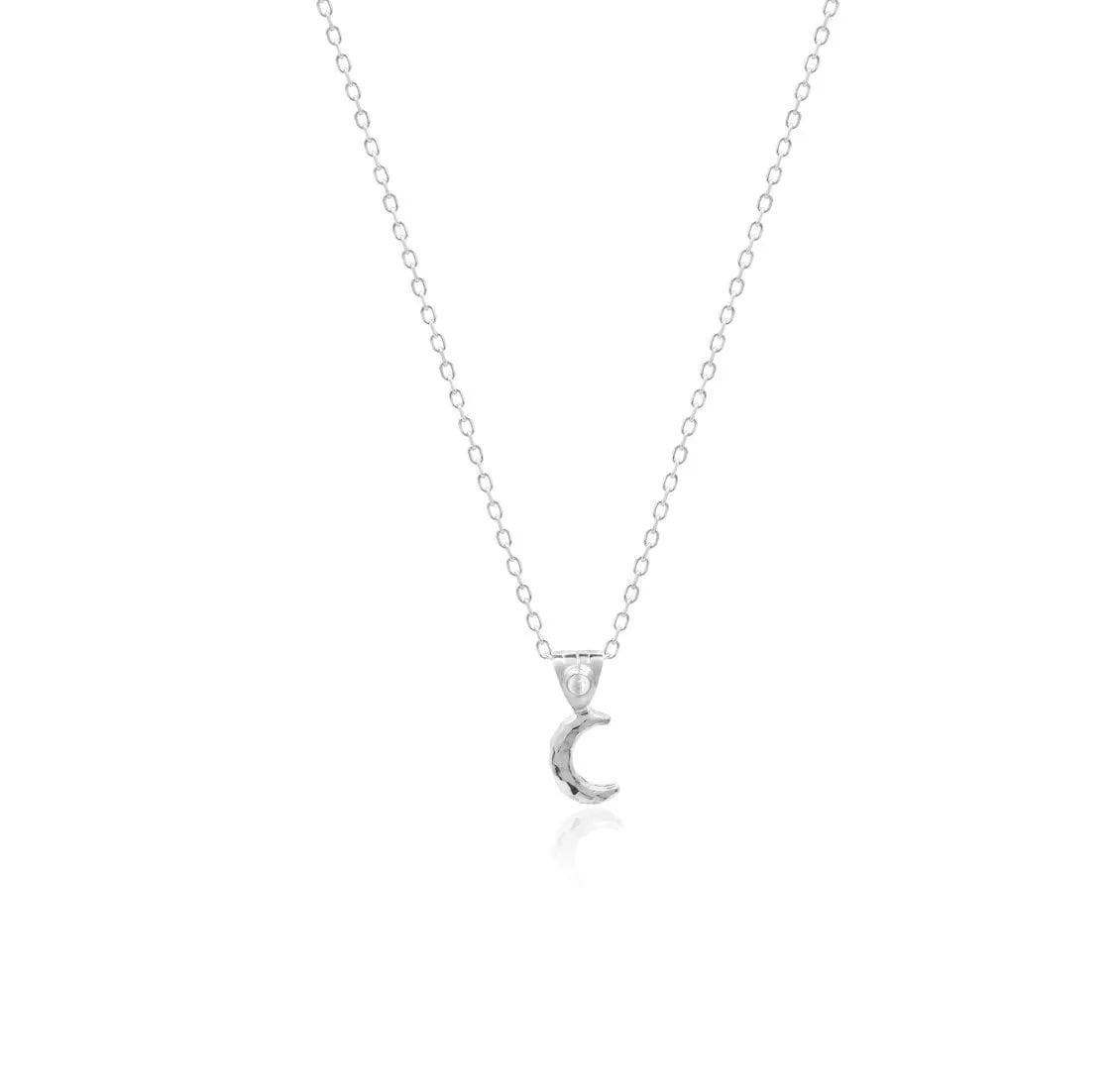 La Luna Sterling Silver Rainbow Moonstone Necklace