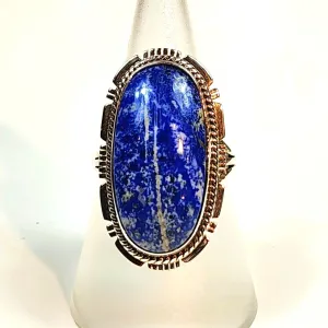 Lightning Lapis Ring - Size 9