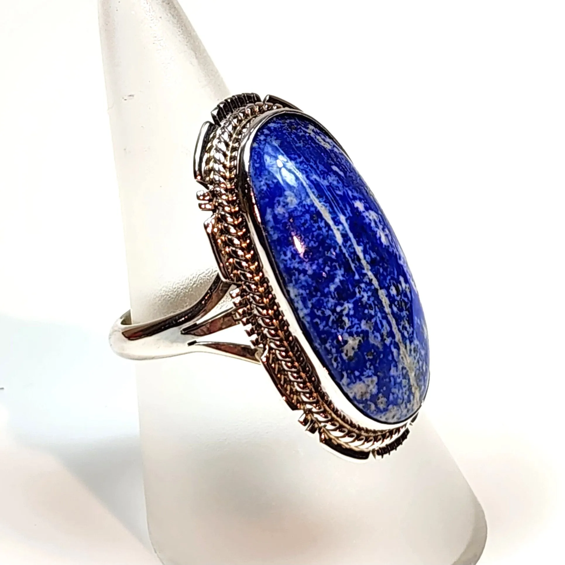 Lightning Lapis Ring - Size 9