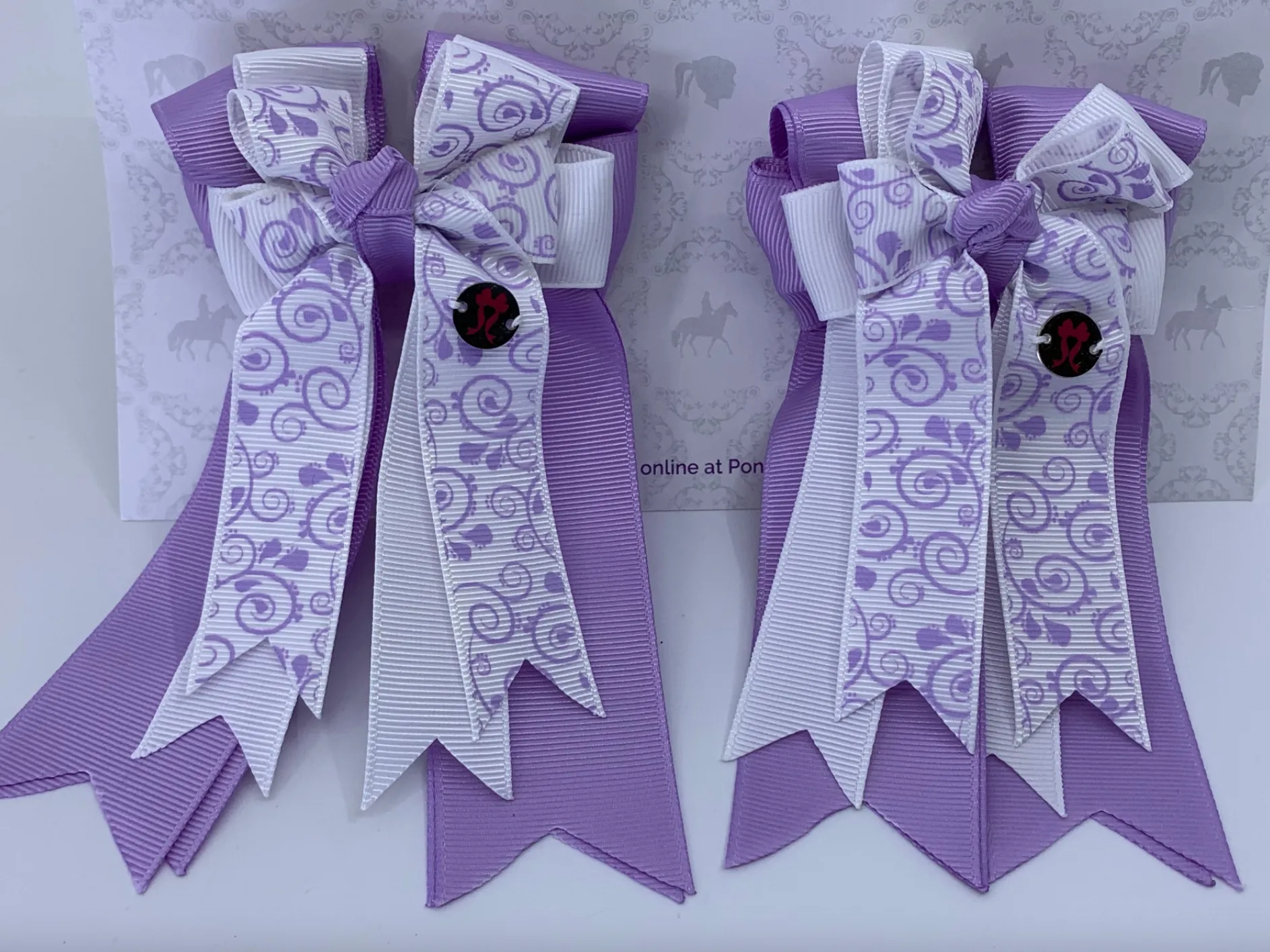 Lilac Scroll 💜 PonyTail Bows