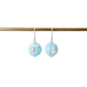 Little Turquoise Buoy Earrings