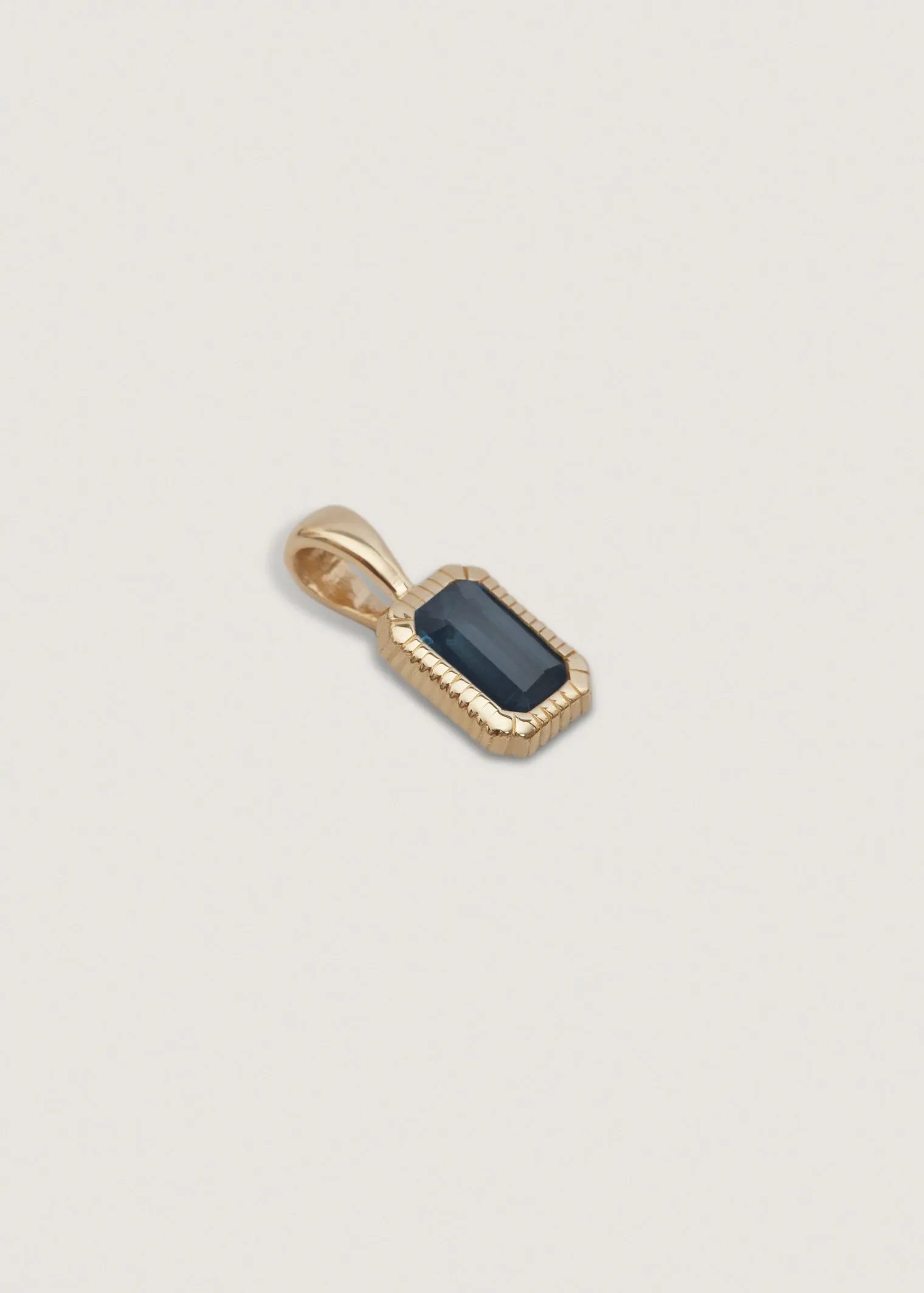 Lyra Emerald Cut Pendant Blue Sapphire