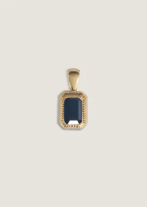 Lyra Emerald Cut Pendant Blue Sapphire