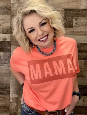 Mama Tee on Coral by Texas True Threads