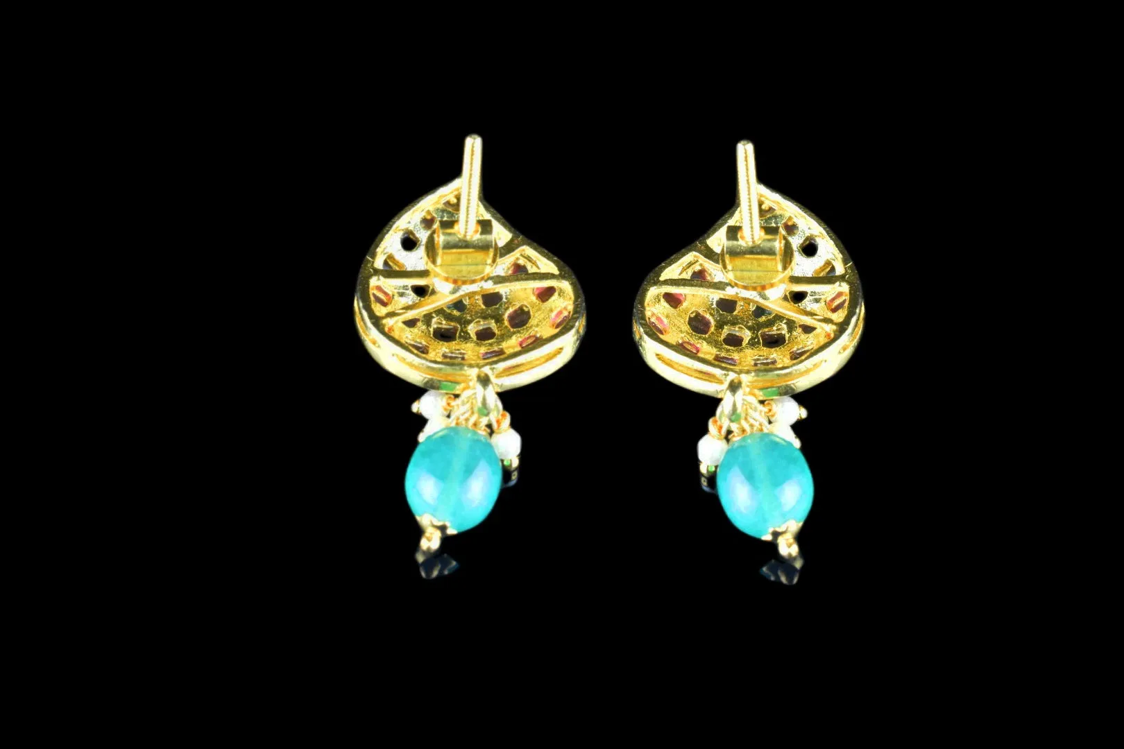 Mango Design Kempu Studs Earrings By Asp Fashion Jewellery