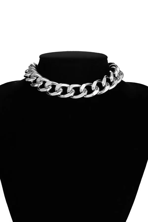 Metal Chain Punk Short Choker