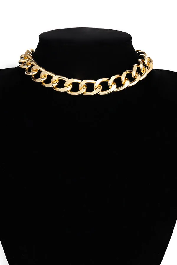 Metal Chain Punk Short Choker