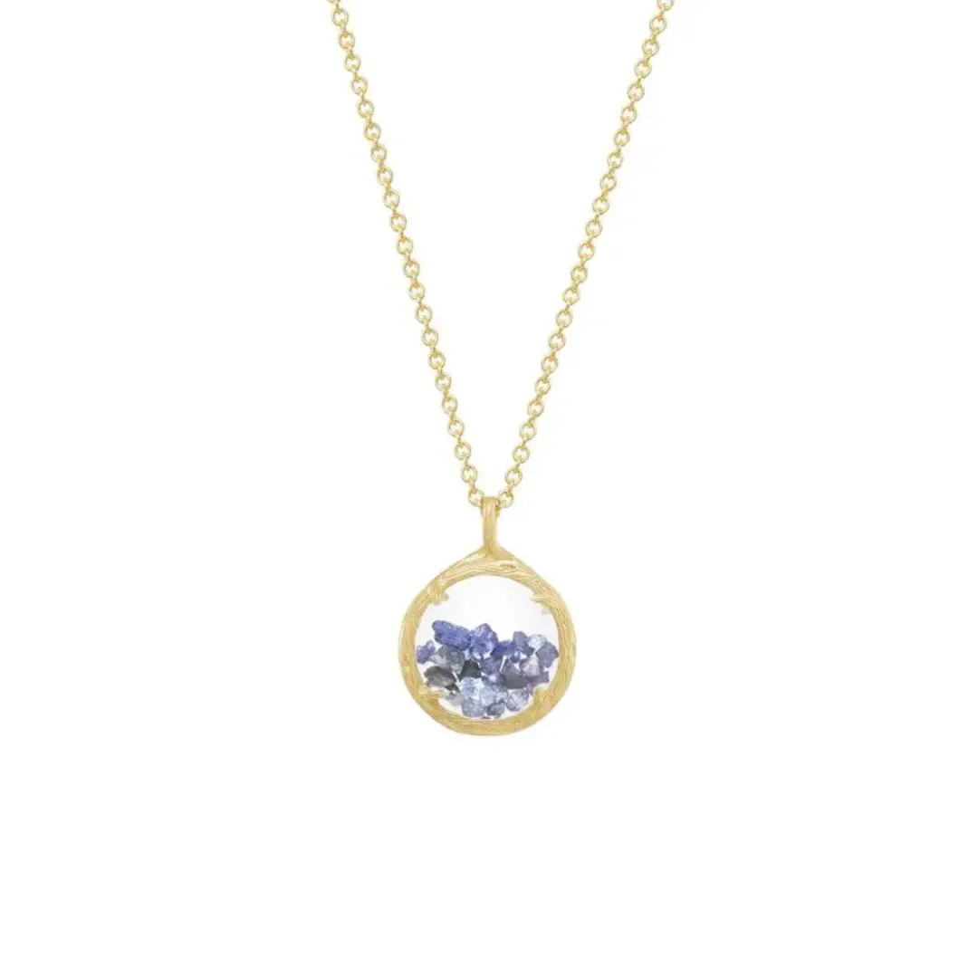 Mini Vermeil Sapphire Shaker Necklace