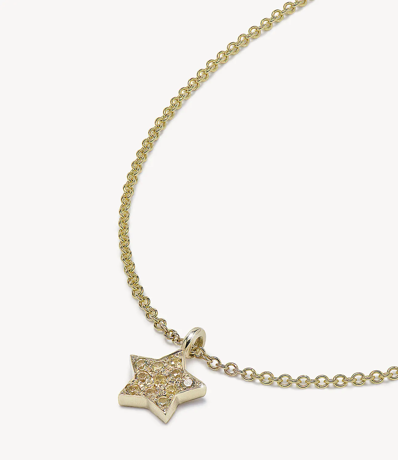 Mini Yellow Sapphire Star Necklace