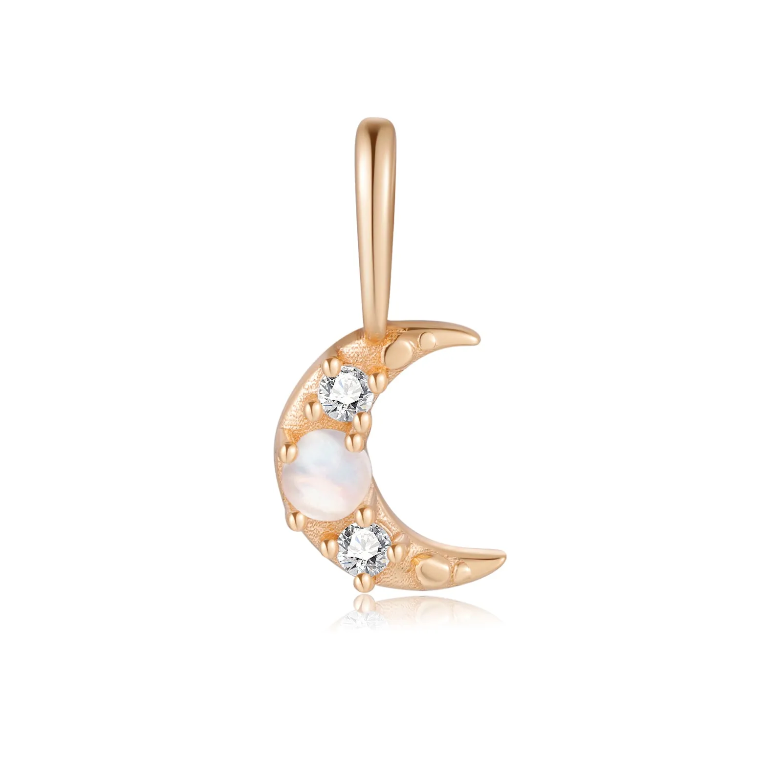 Moonstone Gold Moon Pendant - Mona