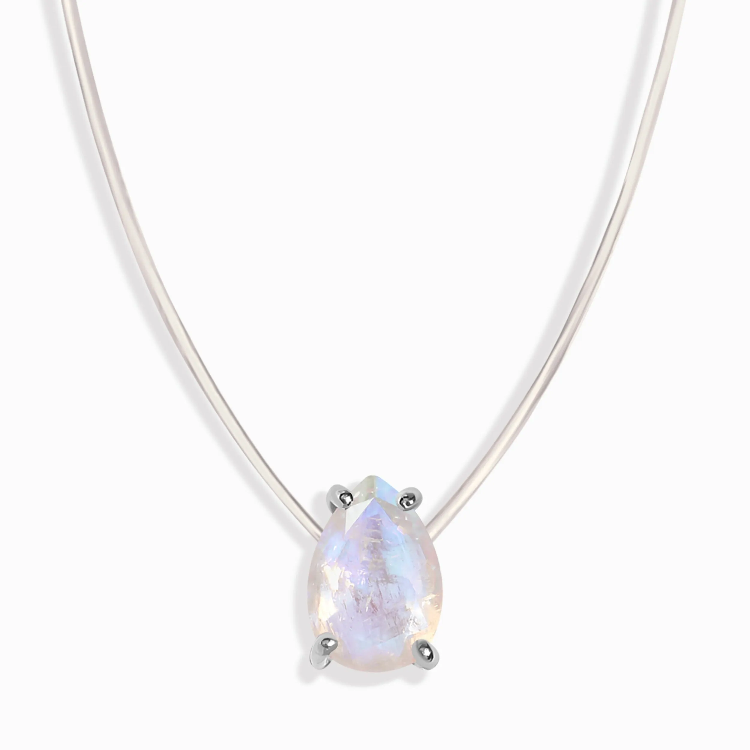 Moonstone Necklace Floating Sway - June Birthstone