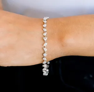 Multi Shape Diamond Line Bracelet