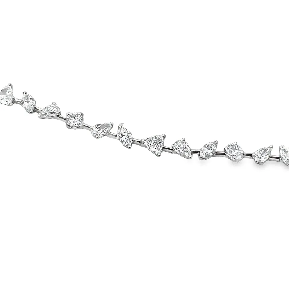 Multi Shape Diamond Line Bracelet