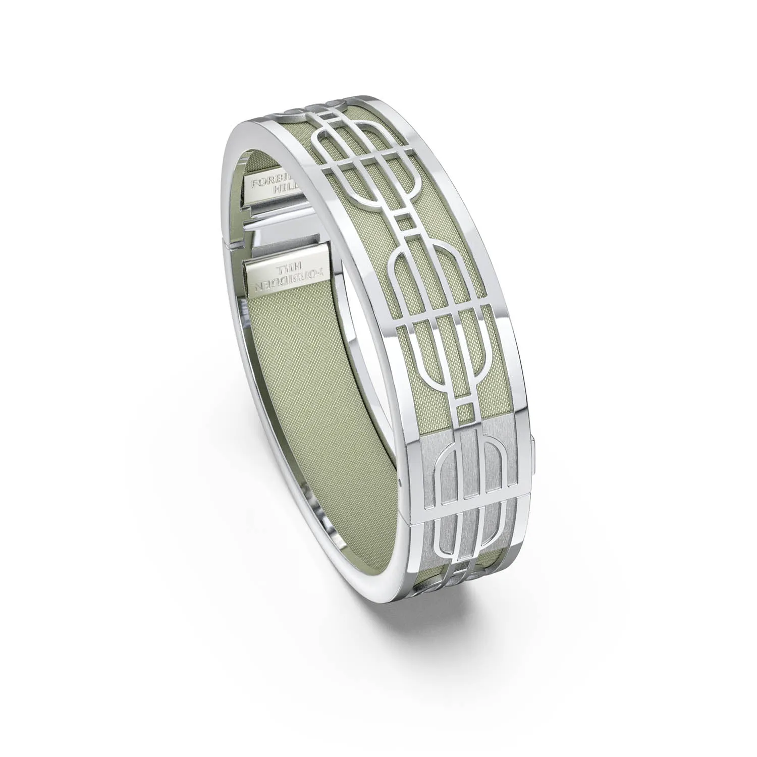 Nanyang Dream Bangle - Shophouse Olive - Sterling Silver