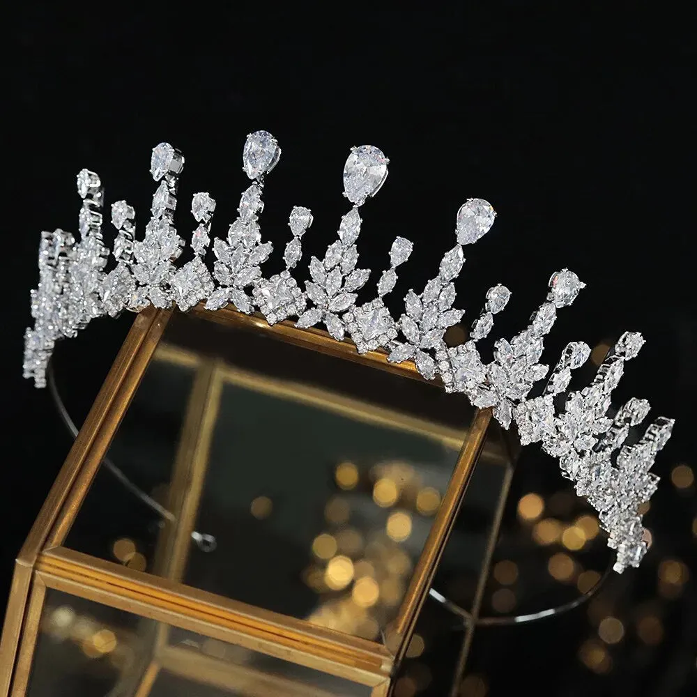 New Cubic Zirconia Tiaras Bridal Crown