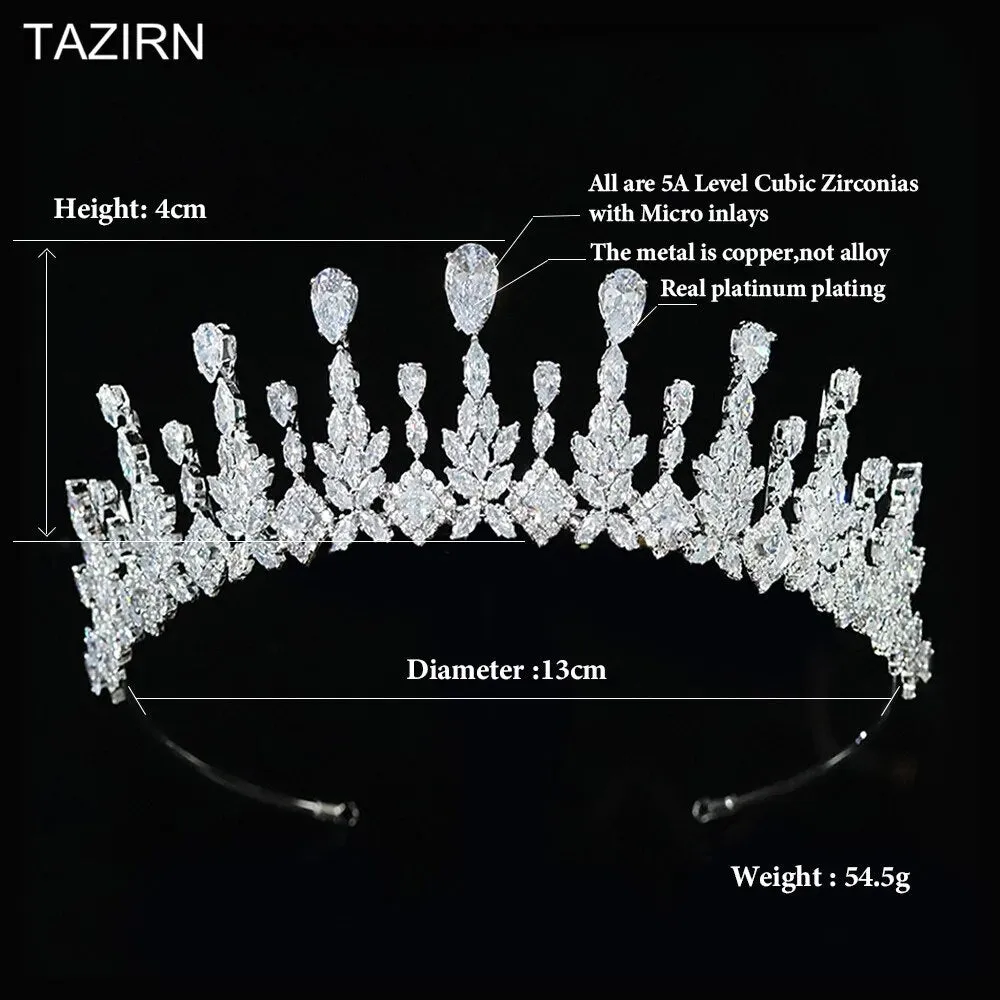 New Cubic Zirconia Tiaras Bridal Crown