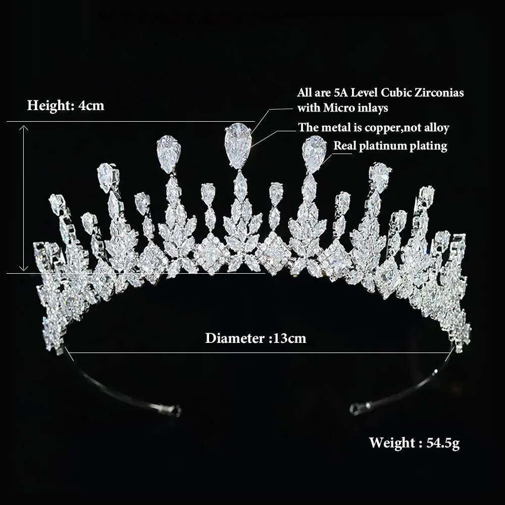 New Cubic Zirconia Tiaras Bridal Crown