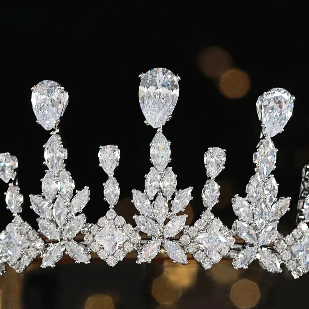 New Cubic Zirconia Tiaras Bridal Crown