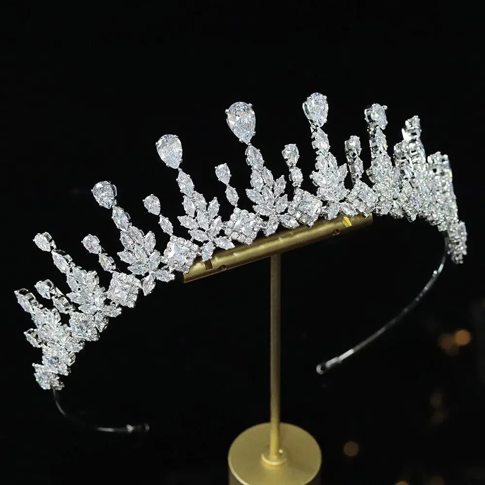 New Cubic Zirconia Tiaras Bridal Crown