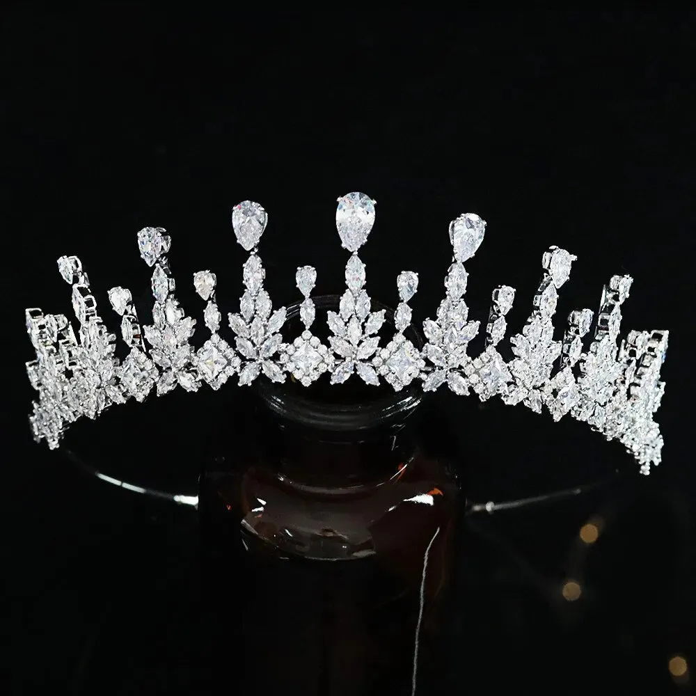 New Cubic Zirconia Tiaras Bridal Crown