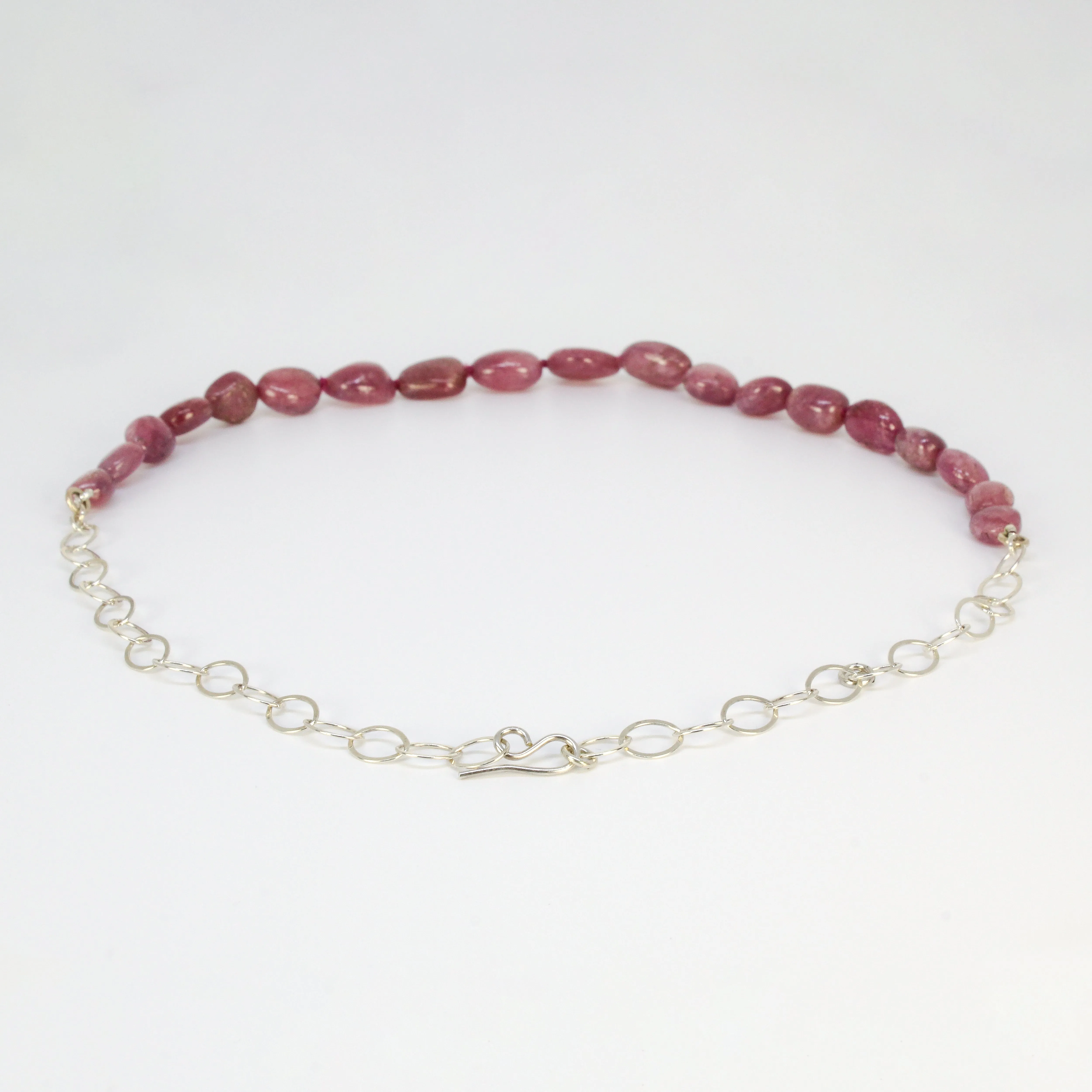 NEW! Pink Sapphire Beaded Necklace by Rina Young