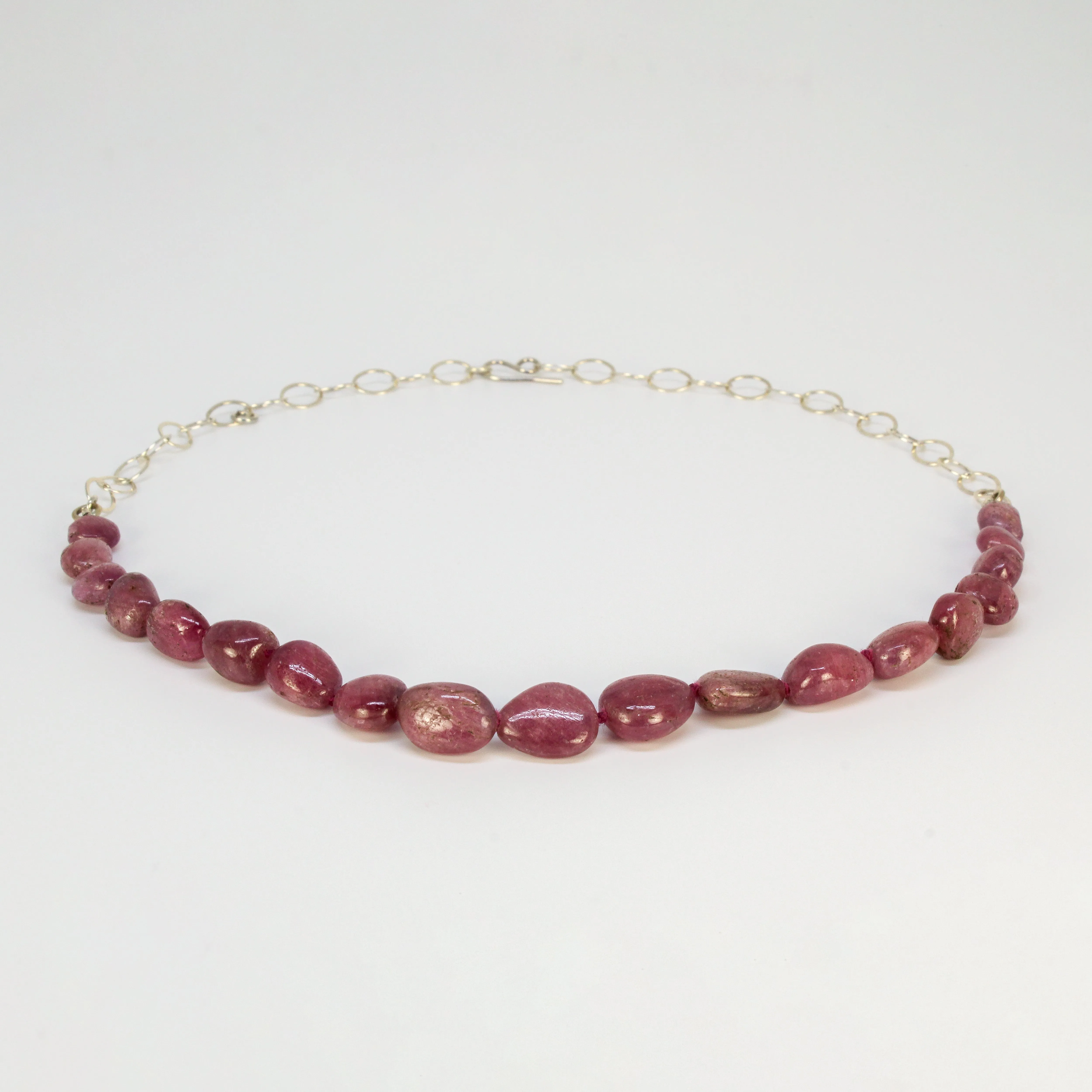 NEW! Pink Sapphire Beaded Necklace by Rina Young