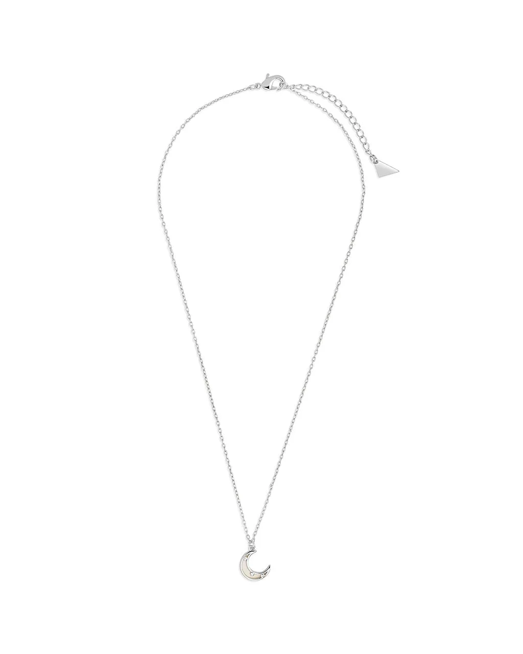 Nuria Moonstone & CZ Moon Pendant Necklace