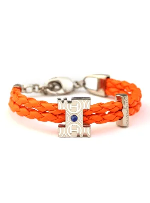 OH Dopamine Bond Bracelet in Solar Orange, Silver Finish