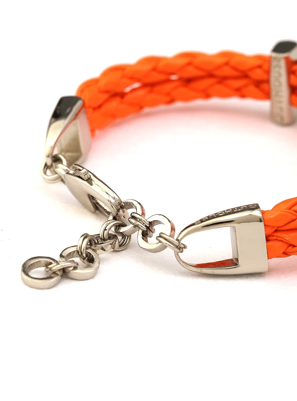 OH Dopamine Bond Bracelet in Solar Orange, Silver Finish