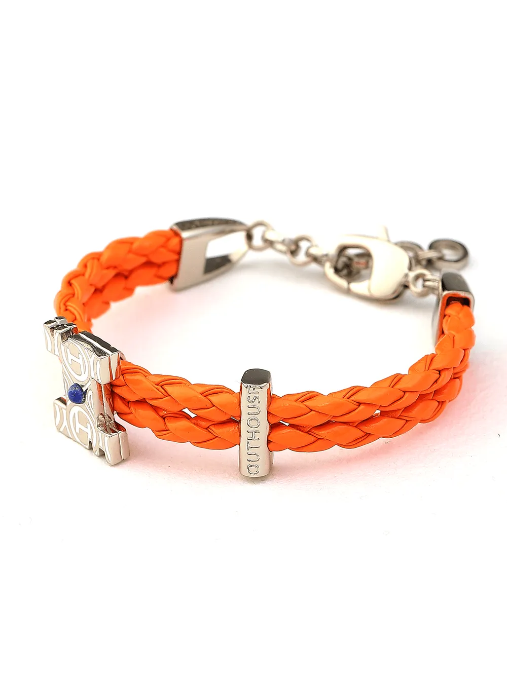 OH Dopamine Bond Bracelet in Solar Orange, Silver Finish