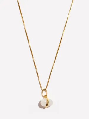 Olivia Moonstone Egg Pendant Necklace