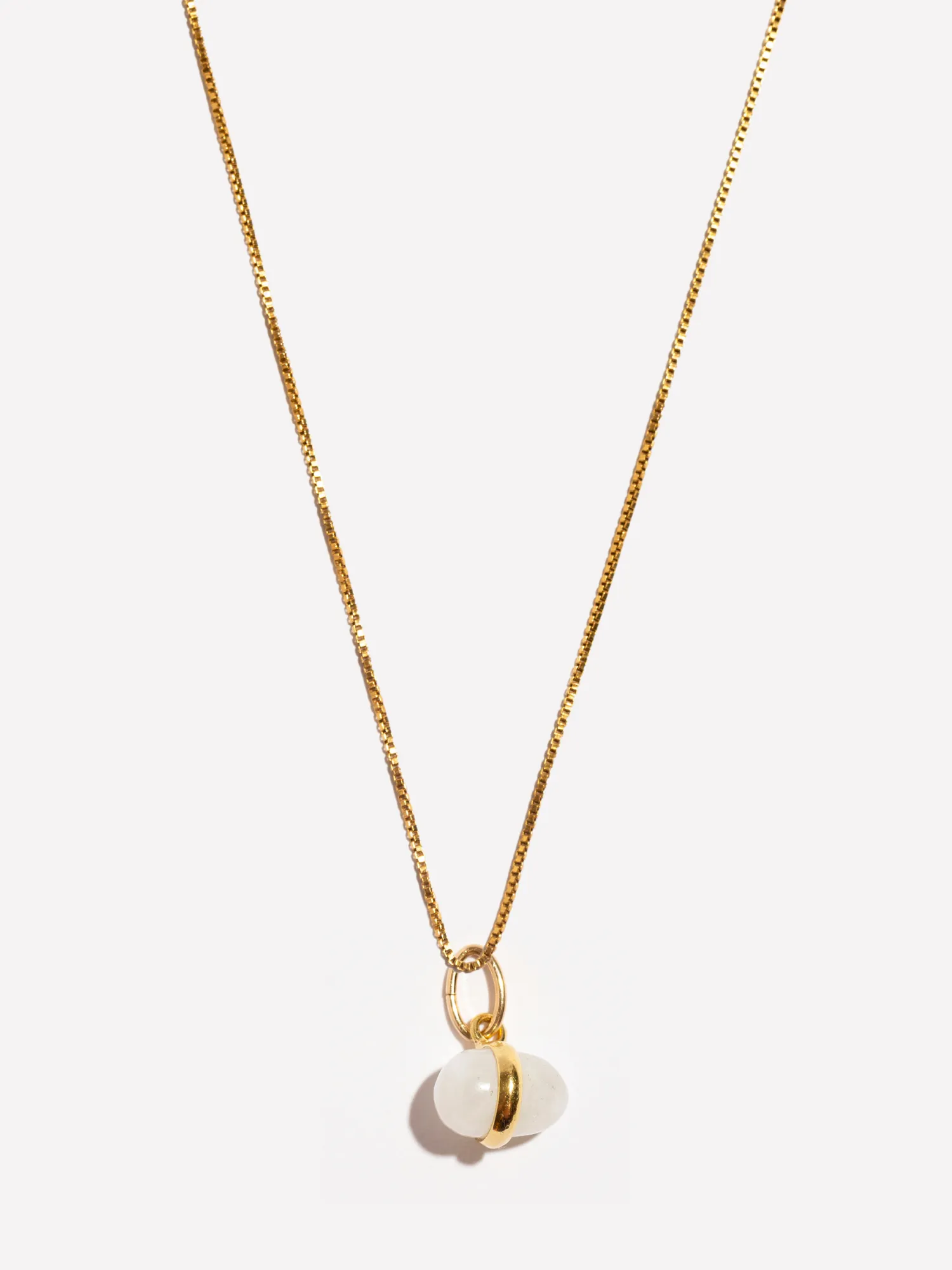 Olivia Moonstone Egg Pendant Necklace