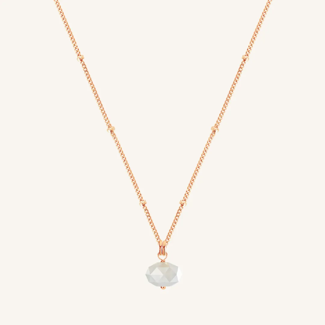 Opulent White Moonstone Necklace - Stone of Hope