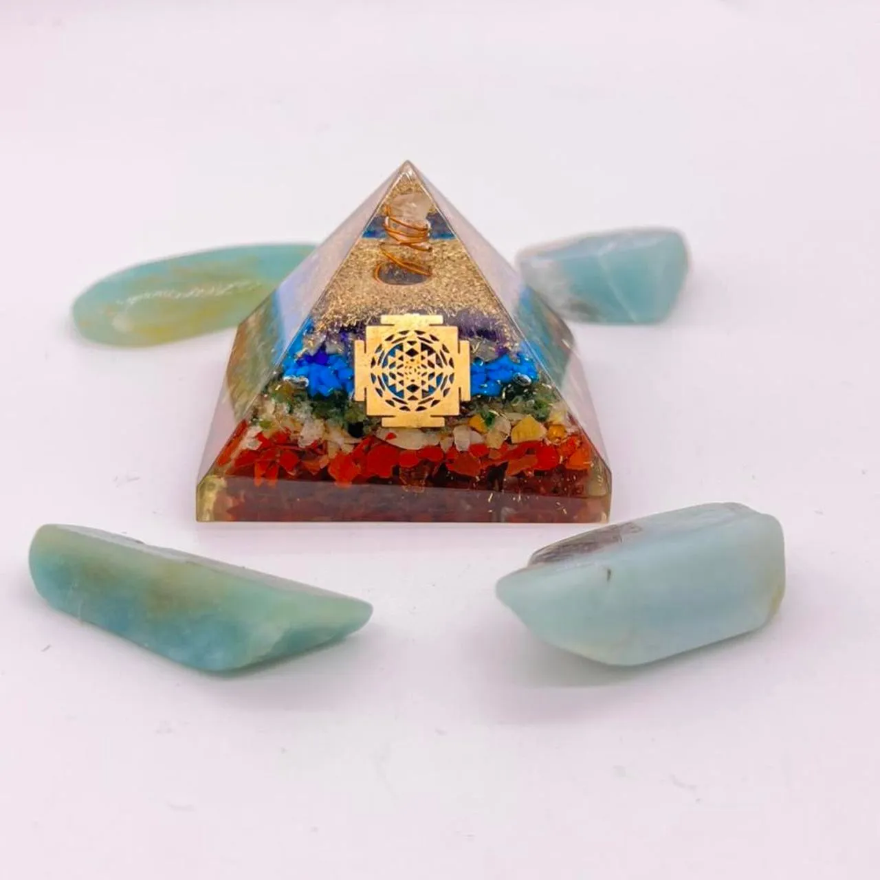 Organite Orgone Chakra Pyramid