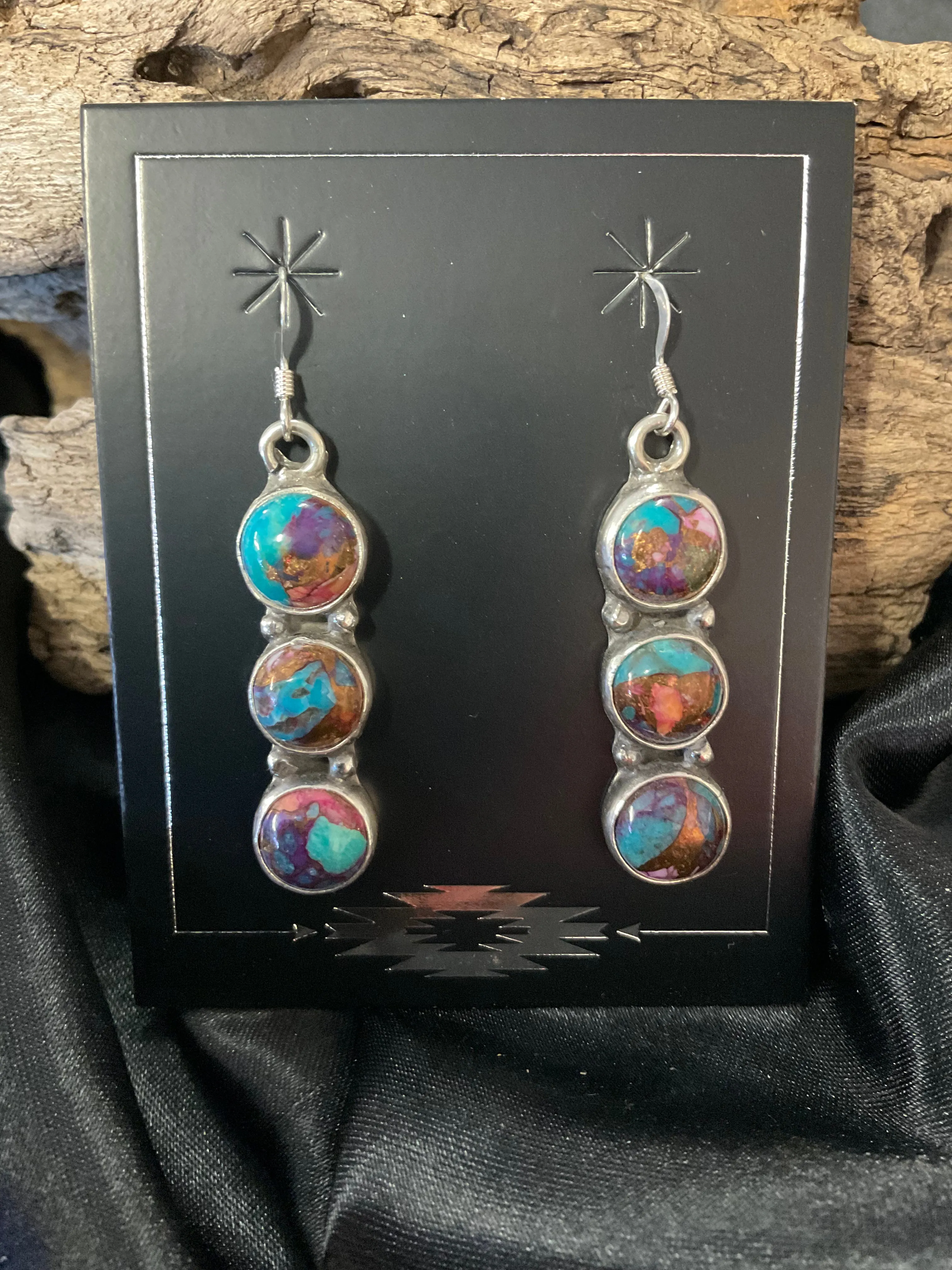 Oyster Copper Turquoise Earrings